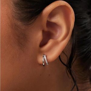 Ana Luisa TODA MINI SILVER Double Hoop Earrings NEW